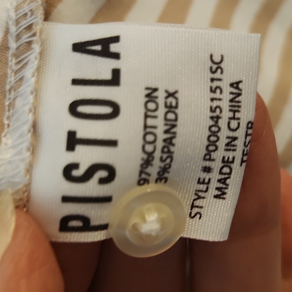 Pistola Sloane Oversized Striped Cotton Button Shirt - Picture 7 of 7